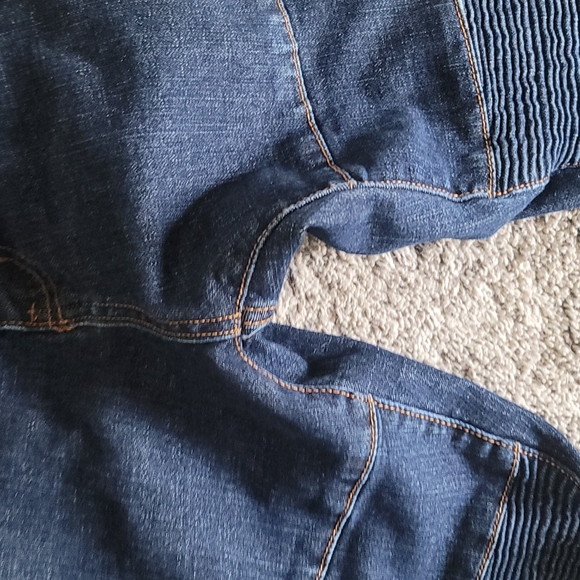 STUNNING RING OF FIRE SLIM BIKER JEANS - Picture 4 of 7